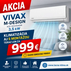 VIVAX M-DESIGN ACP-12CH35AEMI 3,5 kW s montážou