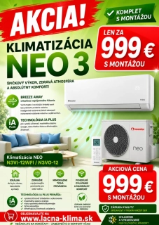 Inventor klimatizácia NEO3 N3VI-12WFI/N3VO-12  3,5 kW s montážou v cene