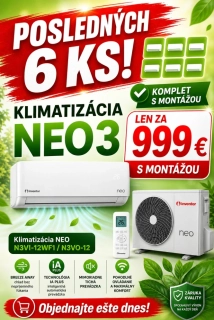 Inventor klimatizácia NEO3 N3VI-12WFI/N3VO-12 3,5 kW s montážou v cene